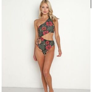 COPY - BEACH RIOT Celine One Piece in Honolulu Hibiscus and suki skirt cover up